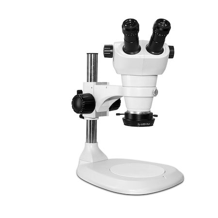 Scienscope NZ Stereo Zoom Binocular With Low-Profile LED Light On Lab Stand NZ-PK1-R3E